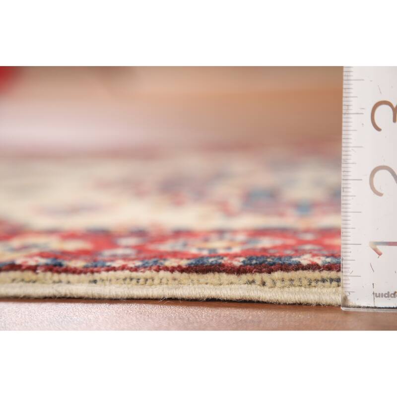 Ivory Kazak Oriental Foyer Rug Hand-Knotted Wool Carpet - 2'0" x 3'0"