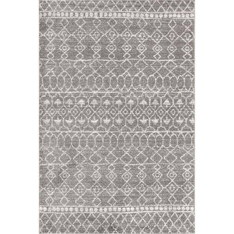 JONATHAN Y Ziri Moroccan Beni Souk Area Rug - 5 X 8 - Gray/Cream