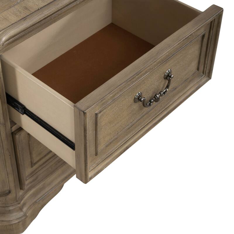 Liberty Furniture Magnolia Manor Upholstered Bed, Dresser & Mirror, Chest, Night Stand -California King, King or Queen