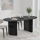 preview thumbnail 38 of 40, 67" Nordic Style Oval Dining Table - for 6 People