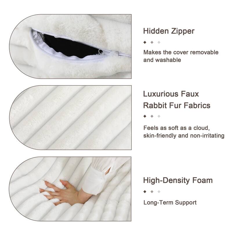 5-foot Round Plush Corduroy Convertible Bean Bag Chair Lounge