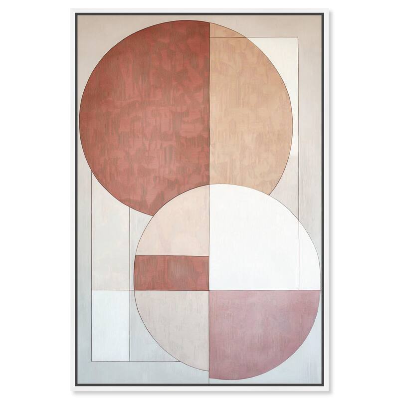 Modernist Circles I Canvas by Art Remedy - White - 16" x 24"