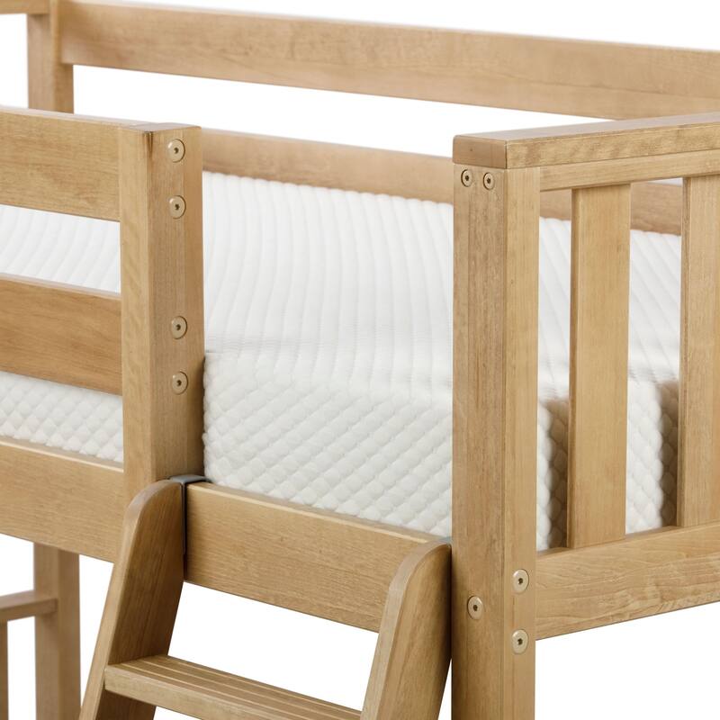 Max and Lily Scandinavian Twin over Twin Low Bunk Bed