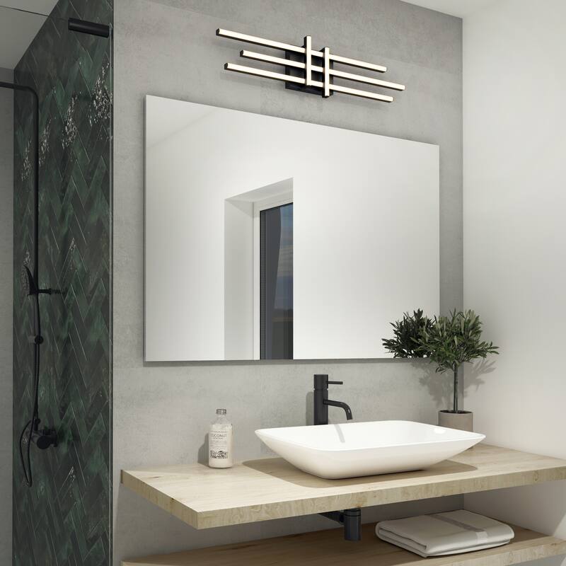 Artika Grid Modern Vanity Light, Black
