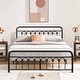 preview thumbnail 2 of 34, Industrial Metal Platform Bed Frame with Headboard Twin/Full/Queen/King Size Bed