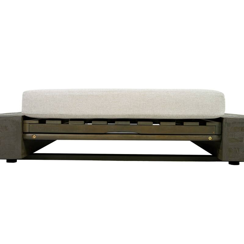 Christopher Knight Home - Amedea Outdoor Acacia Wood Chaise Lounge with Adjustable Backrest & Water-Resistant Cushion