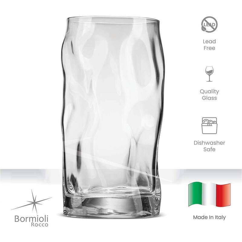 Bormioli Rocco Set of 4 Sorgente Cooler Glasses - 15.5 oz.