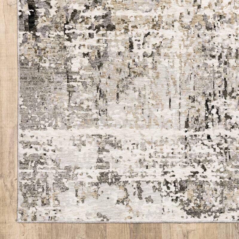 Style Haven Nelson Distressed Abstract Grey/ Ivory Indoor Area Rug