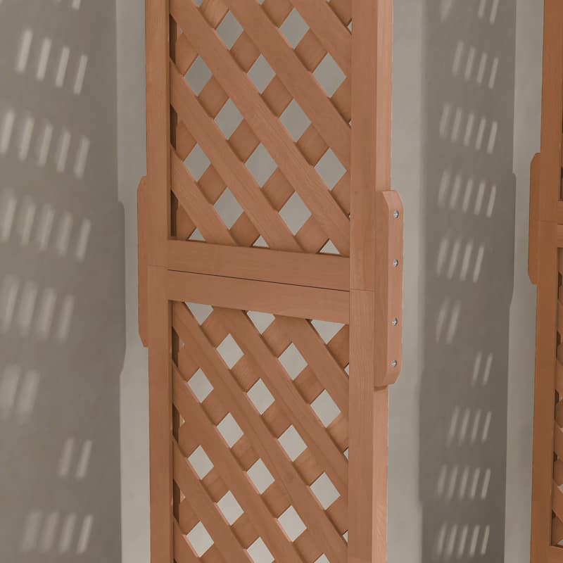 Outsunny Raised Garden Bed with Arch Trellis for Vine Climbing Plants