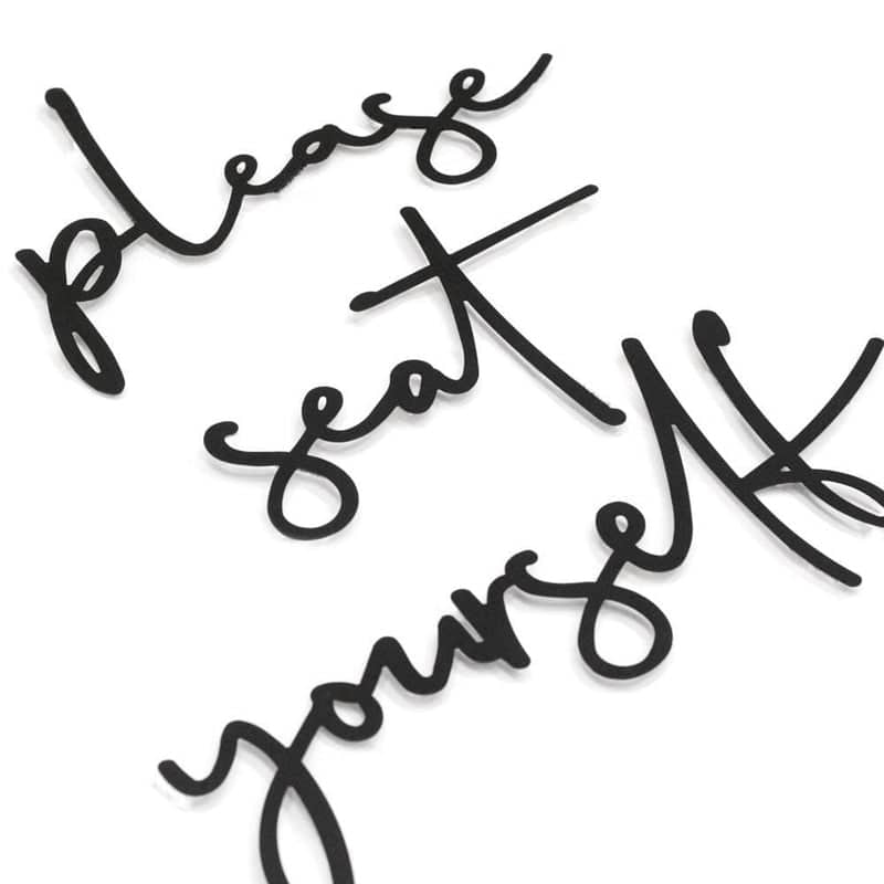 Please Seat Yourself Metal Wall Art - 3-Piece