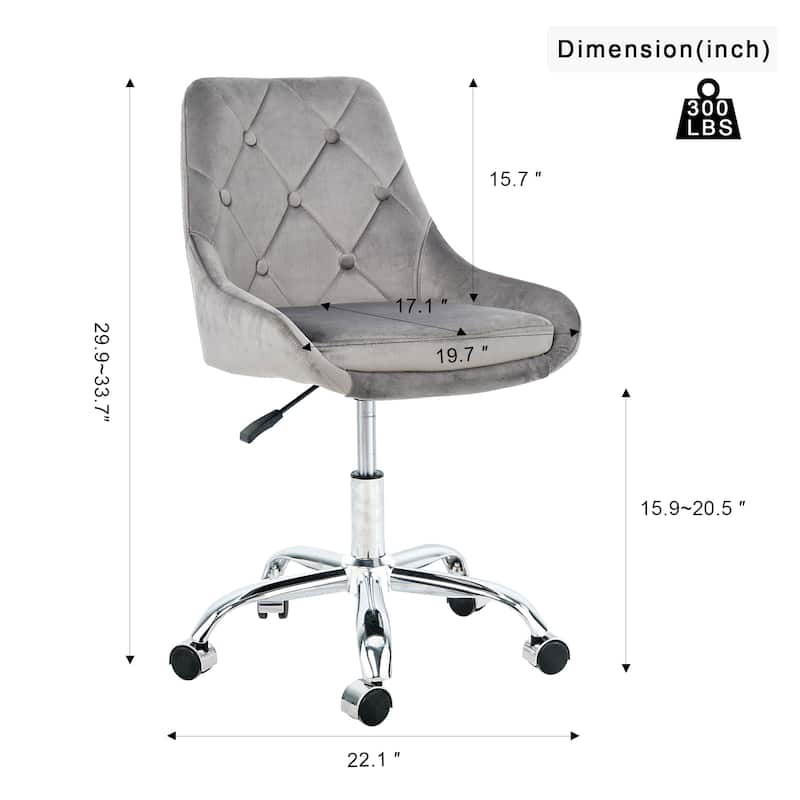 Modern Velvet Upholstered Dining Chair with Chrome Legs