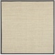 preview thumbnail 36 of 51, SAFAVIEH Natural Fiber Jenney Sisal Border Rug 6' x 6' Square - Marble/Grey