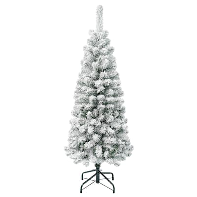National Tree Company 4.5 ft. Acacia Pencil Slim Flocked Tree - 4.5 Foot