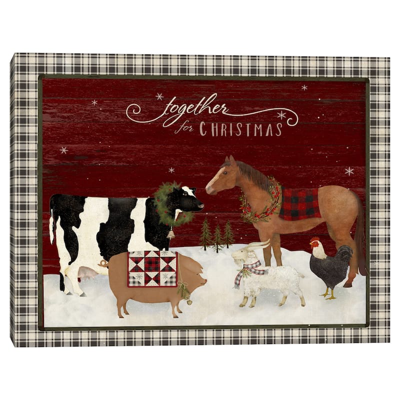 Together for Christmas by Beth Albert Canvas Art Print