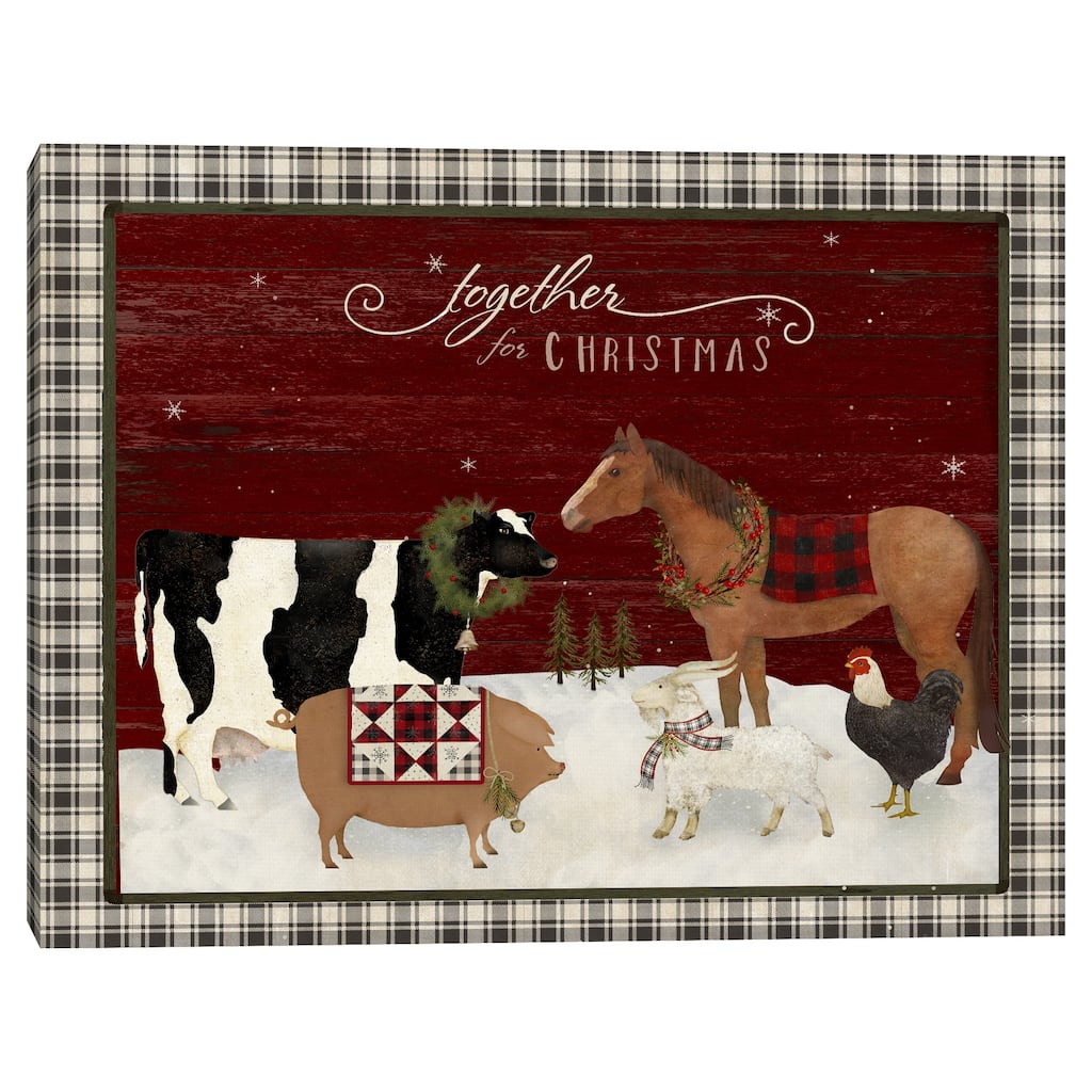 Together for Christmas by Beth Albert Canvas Art Print