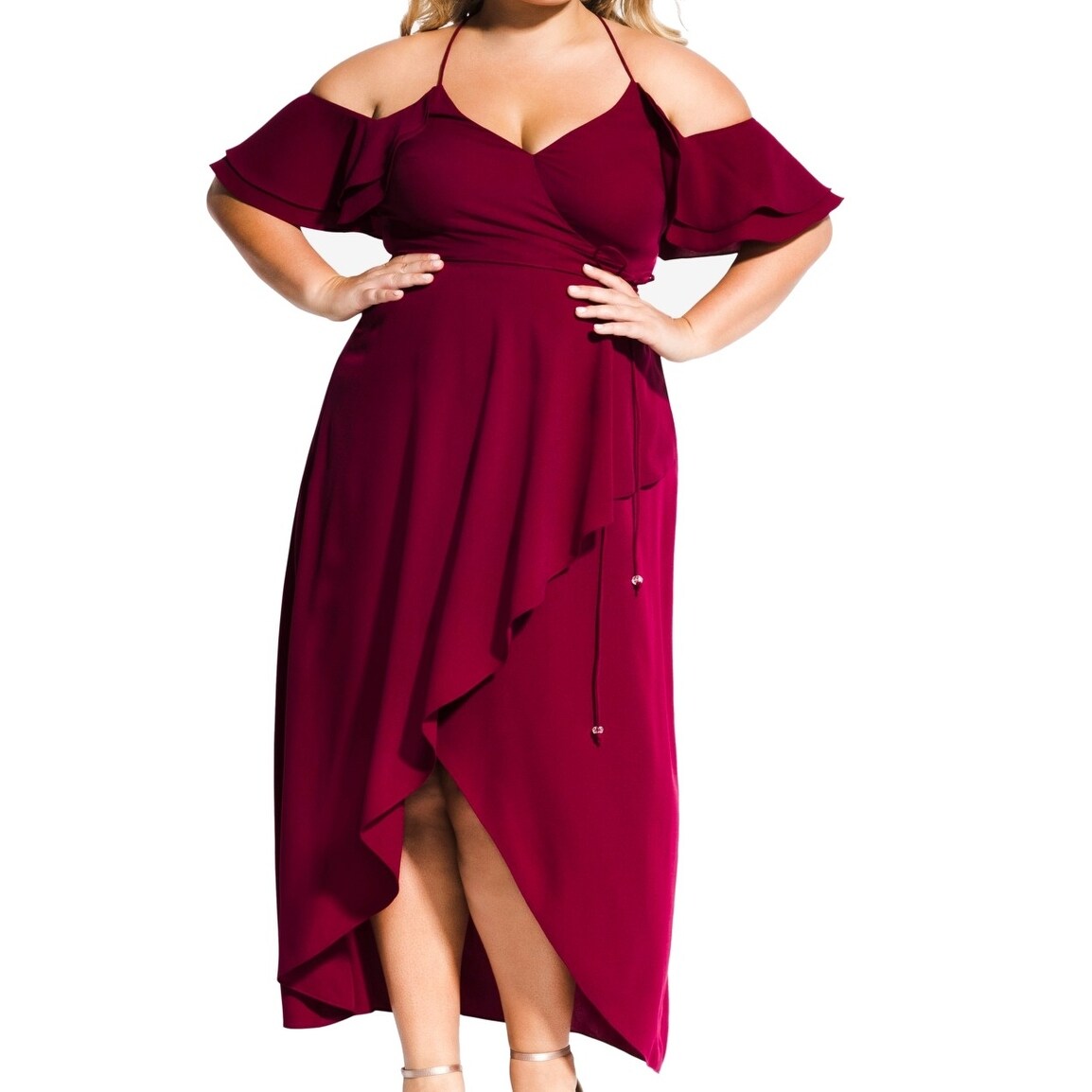 city chic cold shoulder dress