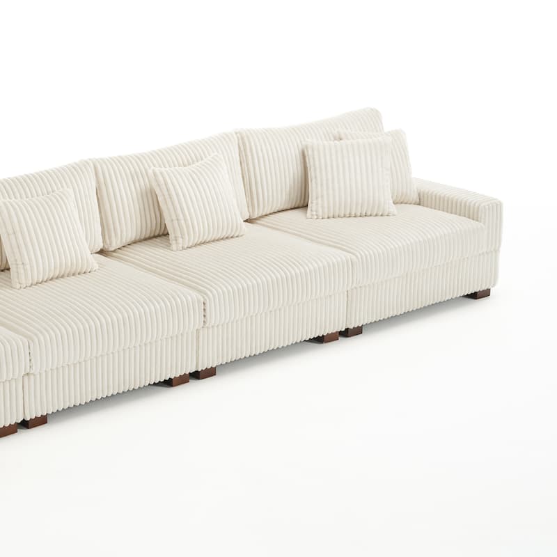 Anne 150" W Oversized Upholstered Modular Sectional Sofa