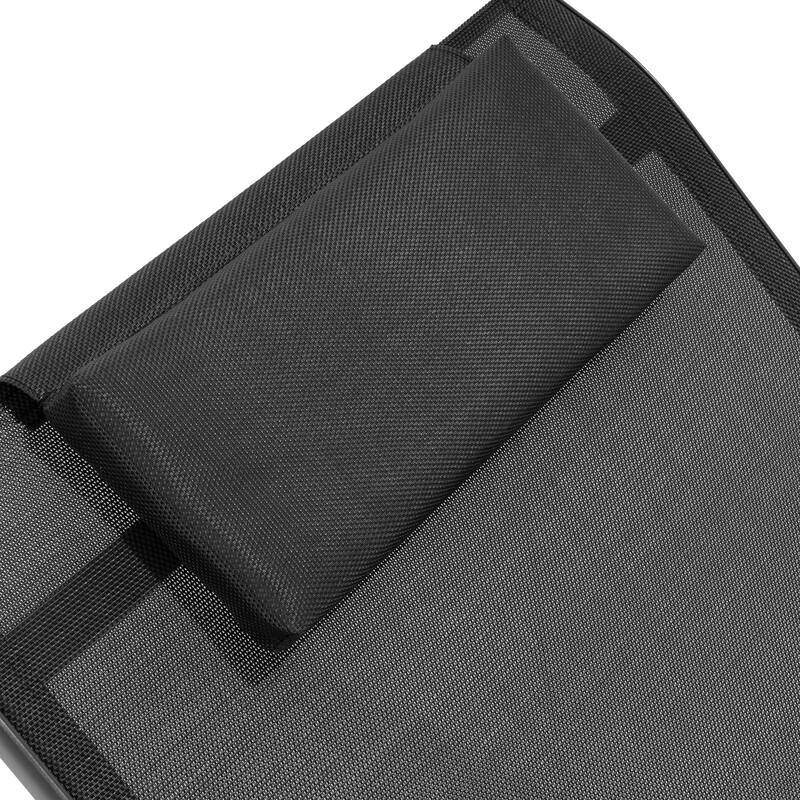 Crestlive Products Outdoor Aluminum Chaise Lounge Chair with Adjustable Backrest
