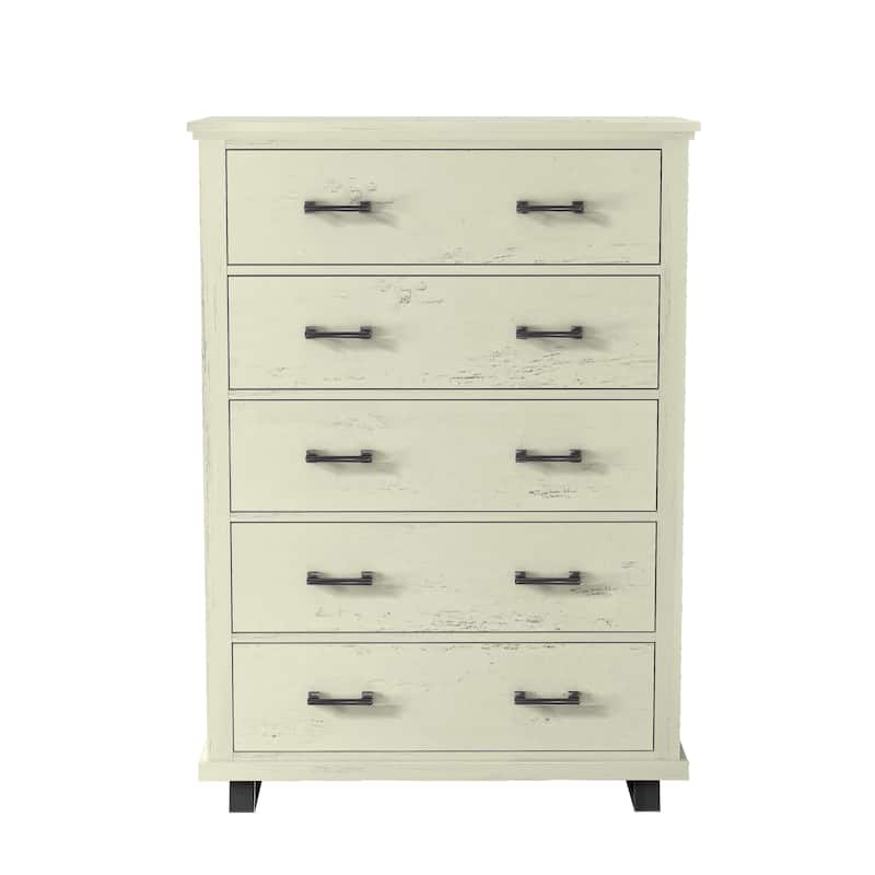Farmhouse 4-Piece Bedroom Set - 2 Nightstand, 1 Chest and 1 Dresser