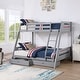 preview thumbnail 1 of 7, Grey Twin over Twin/ Full Bunk Bed with Underbed Drawers