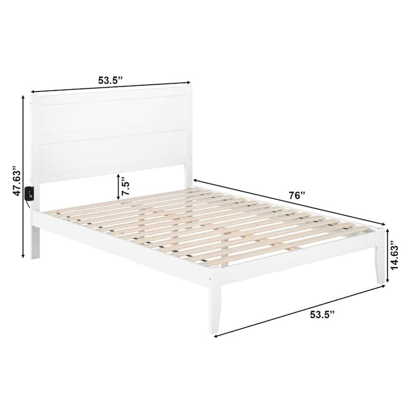 NoHo Queen Platform Bed in White