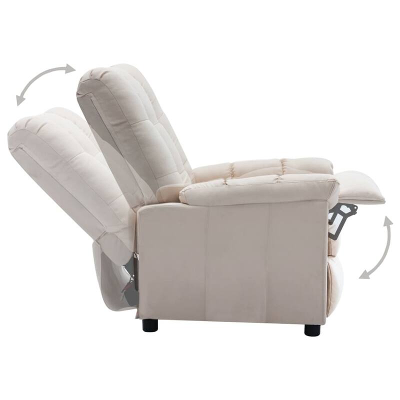 vidaXL Recliner Chair Leisure Cozy Recliner for Home Theater Cinema Fabric - 29.1" x 38.9" x 40.1"