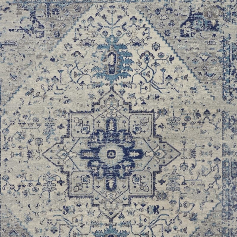HomeRootsFloral Medallion Transitional Rectangle Area Rug - 120' X '96' X '0.5