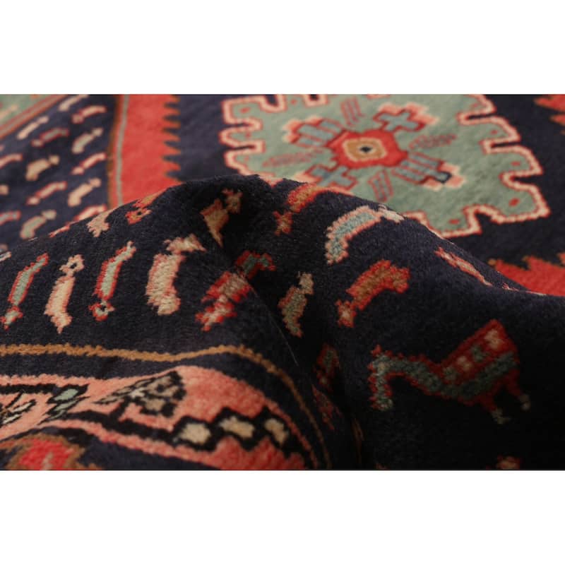 ECARPETGALLERY Hand-knotted Anatolian Vintage Navy Wool Rug - 4'10 x 7'8
