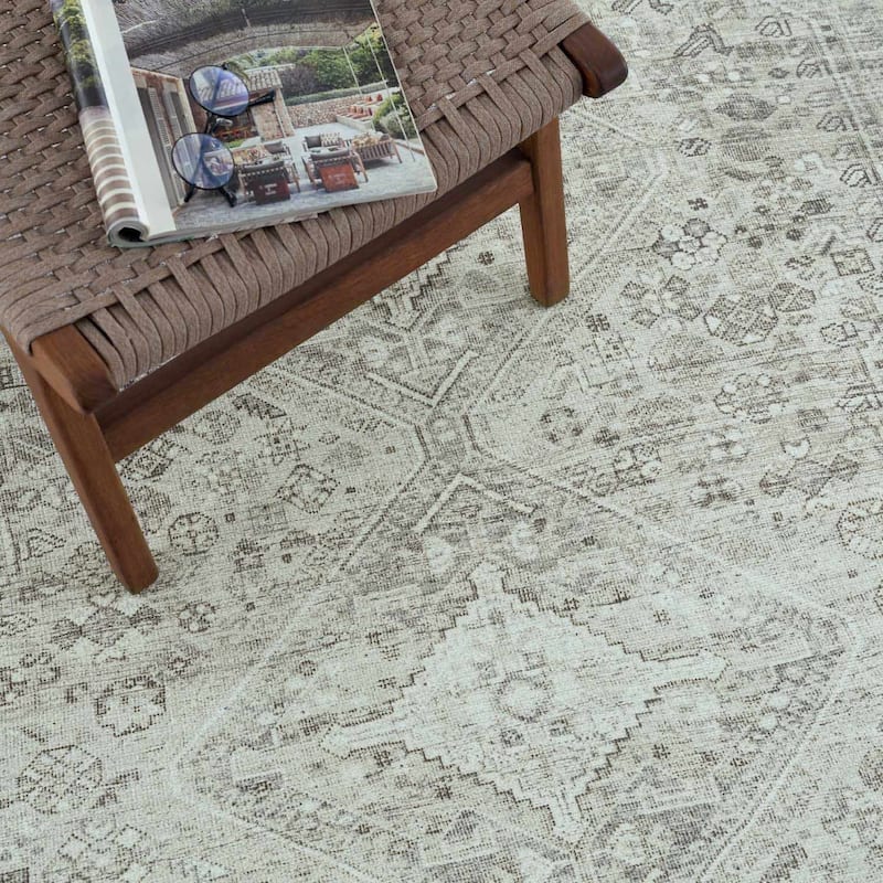 Hauteloom Barny Traditional Oriental Machine Washable Area Rug