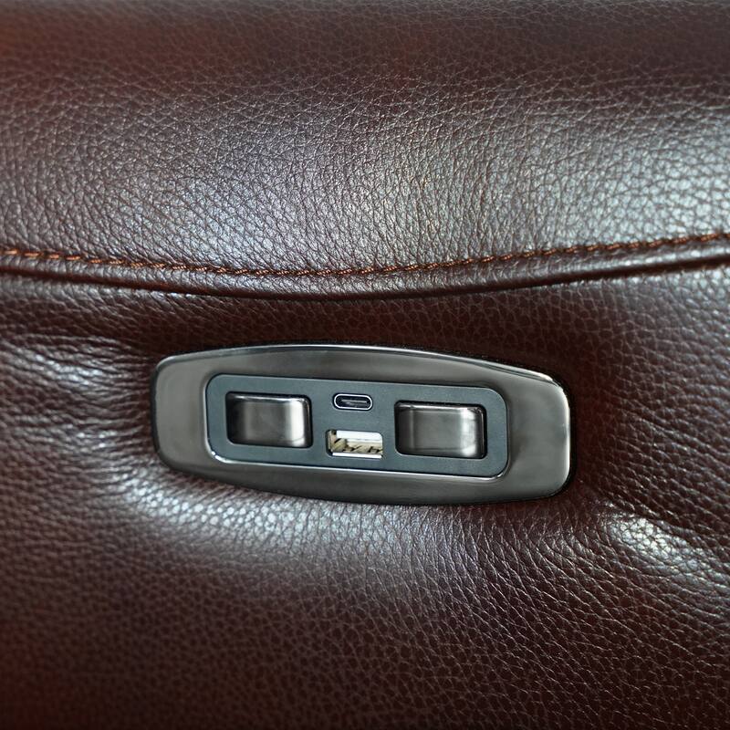 Milos 83" Zero Gravity Leather Power Reclining Sofa with USB Ports