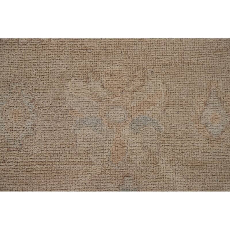 Floral Oushak Turkish Runner Rug Hand-knotted Oriental Wool Carpet - 2'8"x 9'0"