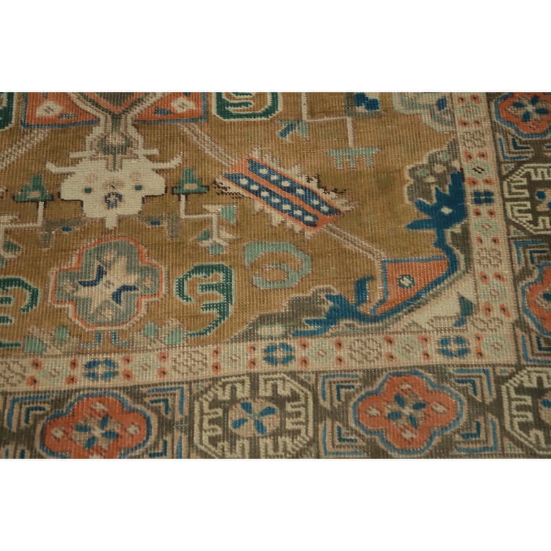 Hand Knotted Oriental 100% Wool Carpet Traditional Medallion Brown Tabriz Area Rug - 6' 4'' X 4' 10''