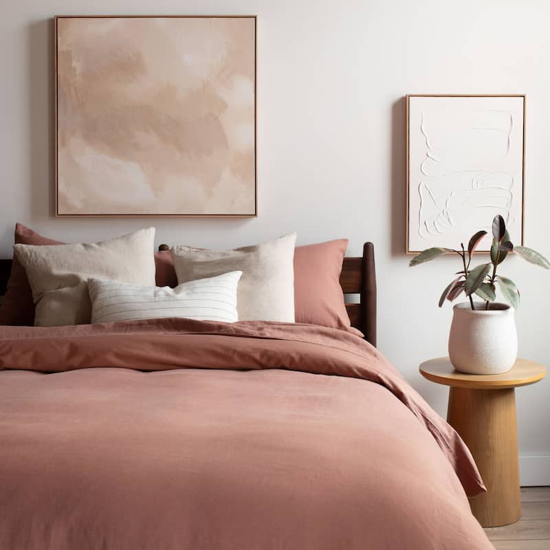 French Linen and Cotton Duvet Cover & Sham Set by BOKSER HOME