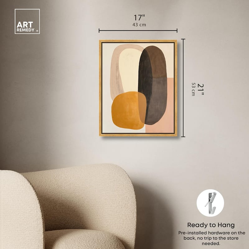 Burnt Ochre Orbit Canvas by Art Remedy
