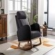 preview thumbnail 8 of 14, Modern Rocking Chair for Nursery with Solid Wood Leg