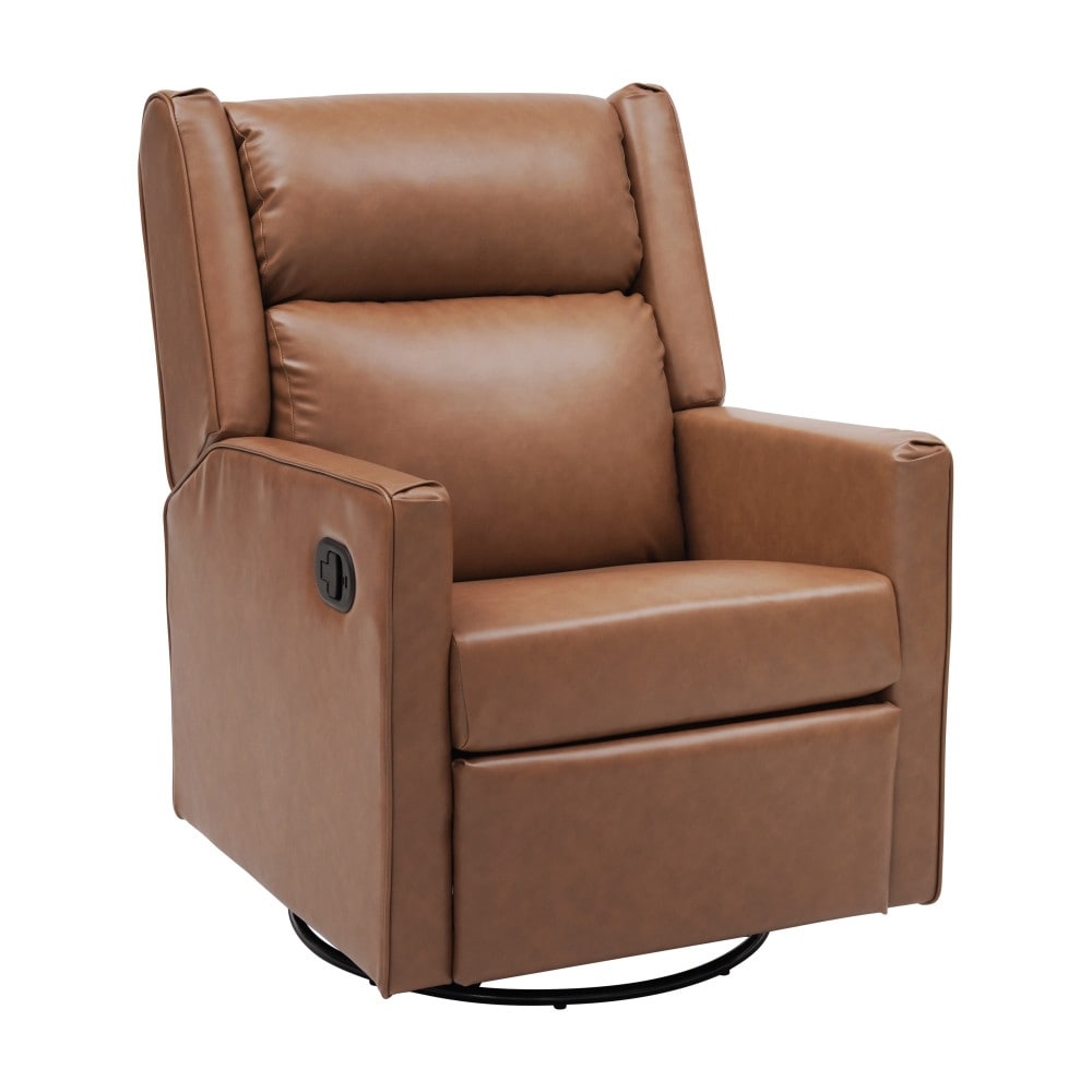 Manual Rocking Recliner-270° Swivel and USB/USB-C Charging Ports