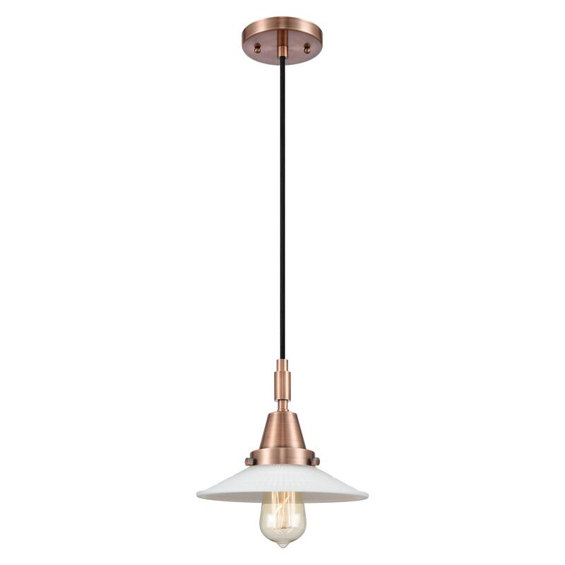 Innovations Lighting 447-1P-G1 Halophane 9" Wide Mini Pendant with