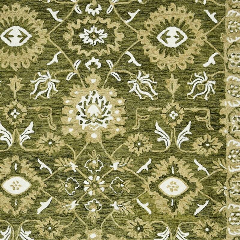 HomeRoots Floral Medallion Traditional Rectangle Area Rug
