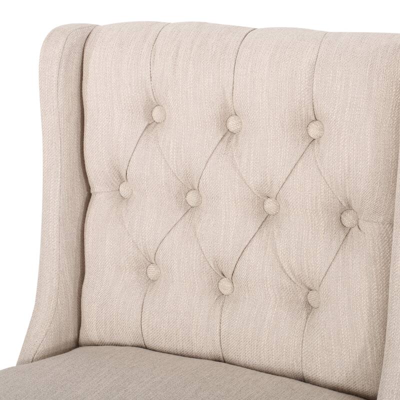Fabric High Bar Stool, Tufted Back Bar Chair, Kitchen Island Dining Chair, Front Desk Reception Chair, Bistro Counter Chair