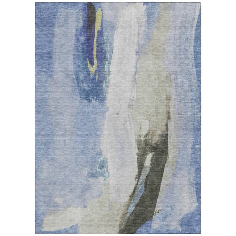 HomeRoots Abstract Transitional Rectangle Outdoor Rug