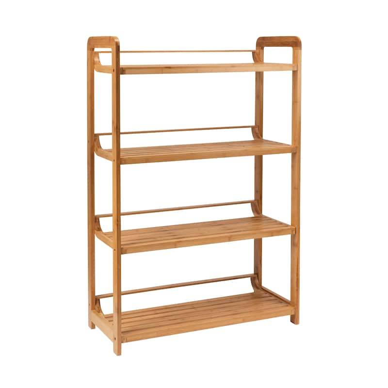 Organize It All Deluxe 4 Tier Bamboo Shelf - 27.75" x 12" x 41.25"