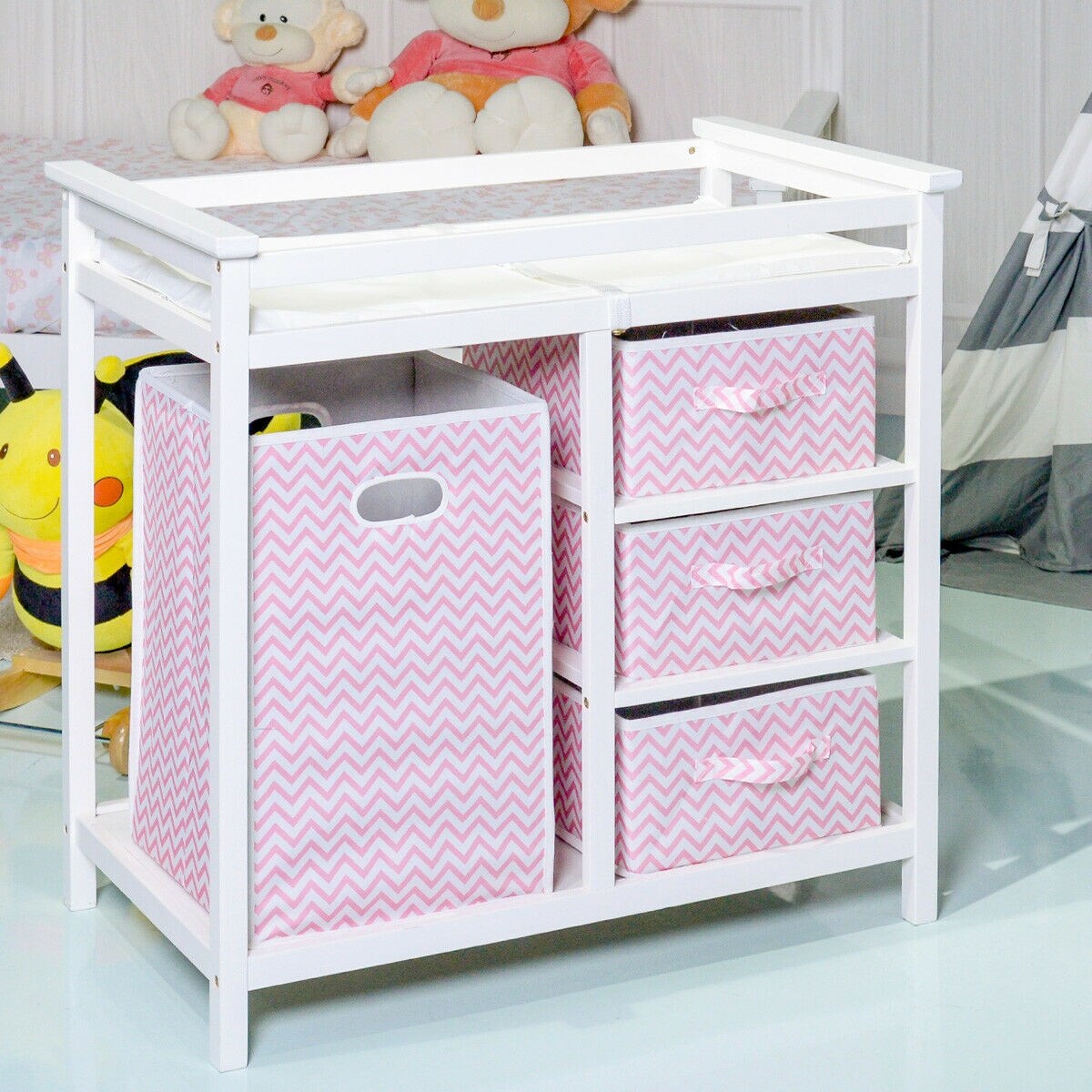 rosanna changing table with hamper