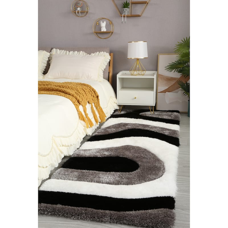 Mateos Shag Abstract Designed Area Rug