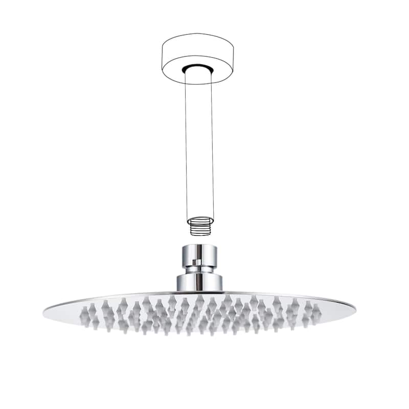 Topcraft Stainless Steel Round Rain Showerhead - 8*8 - Chrome
