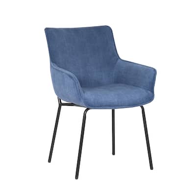 Porthos Home Remy Dining Chairs with Arms, Fabric and Iron Legs