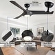 preview thumbnail 39 of 58, YUHAO 56 inch 6 Speed Quiet DC Motor Indoor Matte White Ceiling Fans with Lights and Remote Control