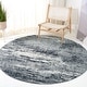 preview thumbnail 12 of 99, SAFAVIEH Evoke Erika Modern Abstract Distressed Rug 3' Round - Ivory/Dark Grey - Round