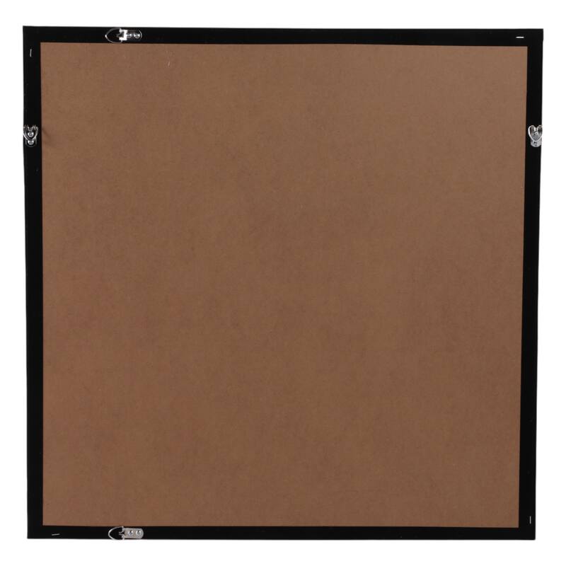 Resin Canvas Art Circular Floral Pattern Framed Wall Decor - 30" White