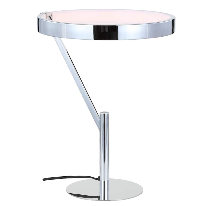 Roxanna 18" Integrated LED Metal Table Lamp, Chrome by JONATHAN Y - Chrome