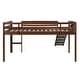 preview thumbnail 12 of 14, Stylish Twin size Loft Bed Wood Bed with Convertible Ladder, Slide, Stair and Chalkboard, Safety & Fun, Maximized Space, Walnut